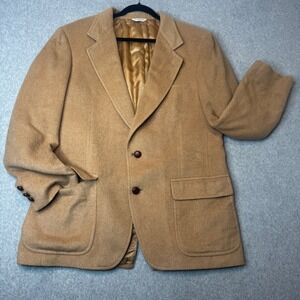 Wallachs Barrister Pure Camelhair Blazer Sport Coat Jacket Mens 43R